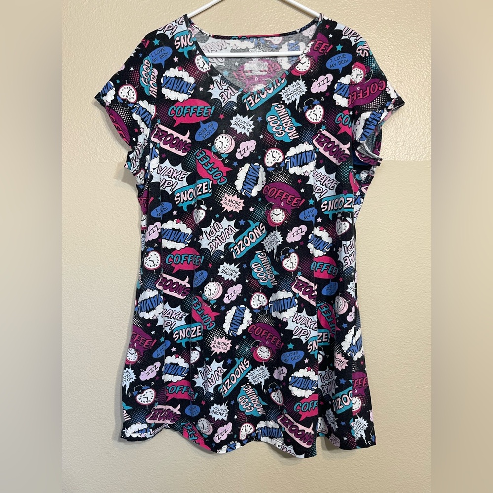 Secret Treasures Multicolor Graphic Print 100% Cotton Sleep shi